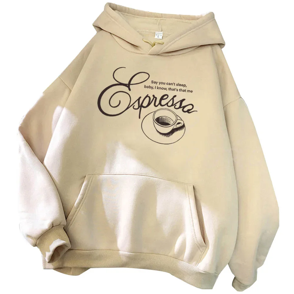 Sabrina Carpenter Espresso Hoodie Sabrina Carpenter Music Merch Fan Gift Unisex Harajuku Long Sleeve Sweatshirts