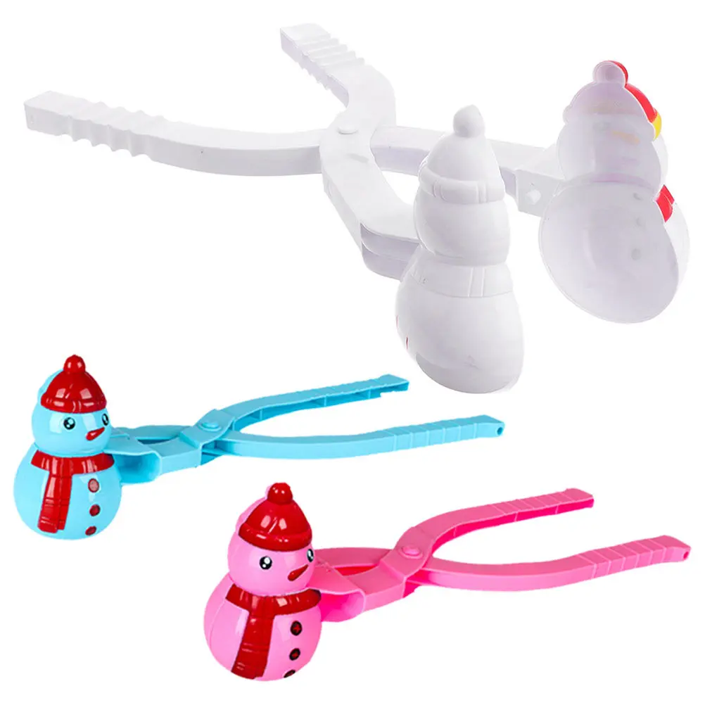 

3Pcs Maker Snowman Shape Clip for Fast Making Nonslip Handle Wet Sand Mud Molding Winter Outdoor Play Tool