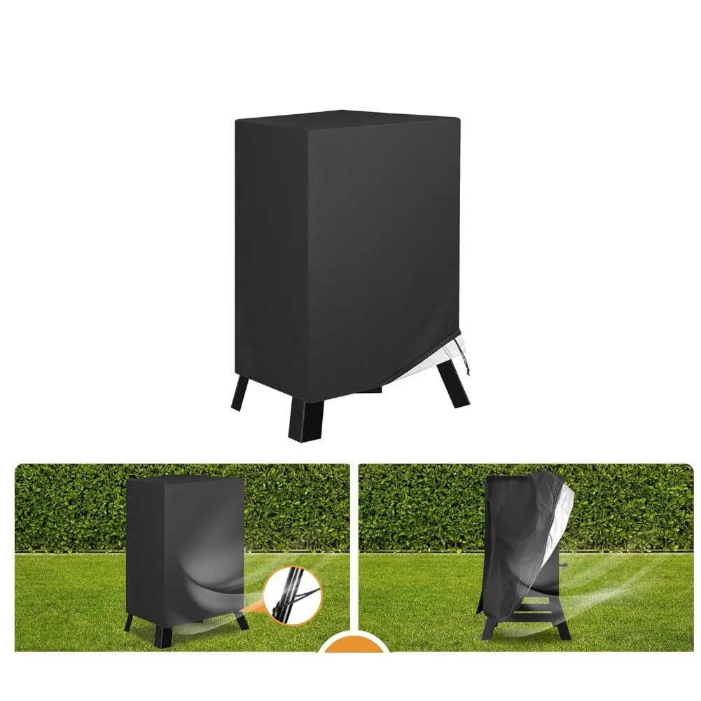 

Водонепроницаемый чехол для электрического дымохода, сверхмощная ткань Оксфорд 210D с ветрозащитными ремнями, подходит для 30-дюймового гриля-барбекю