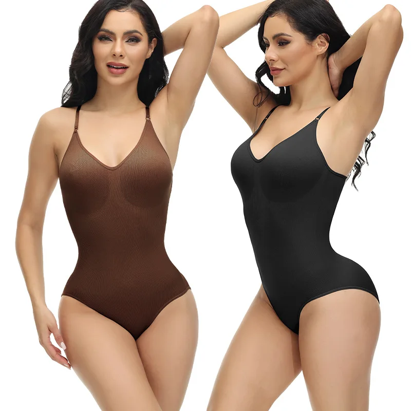 Seamless Bodysuit Sexy Backless Body shaper Romper string femme sexy Sleeveless Tummy Belly Tank Top for women