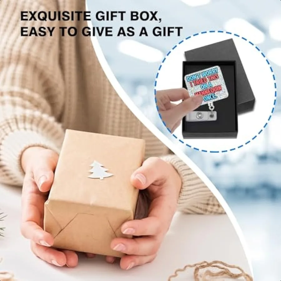 لا تقلق، لقد حاولت ذلك على عارضة أزياء مرة واحدة، بكرات شارة قابلة للسحب مع مشبك حامل شارة مضحك لـ EMT EMS RN Phlebo #6