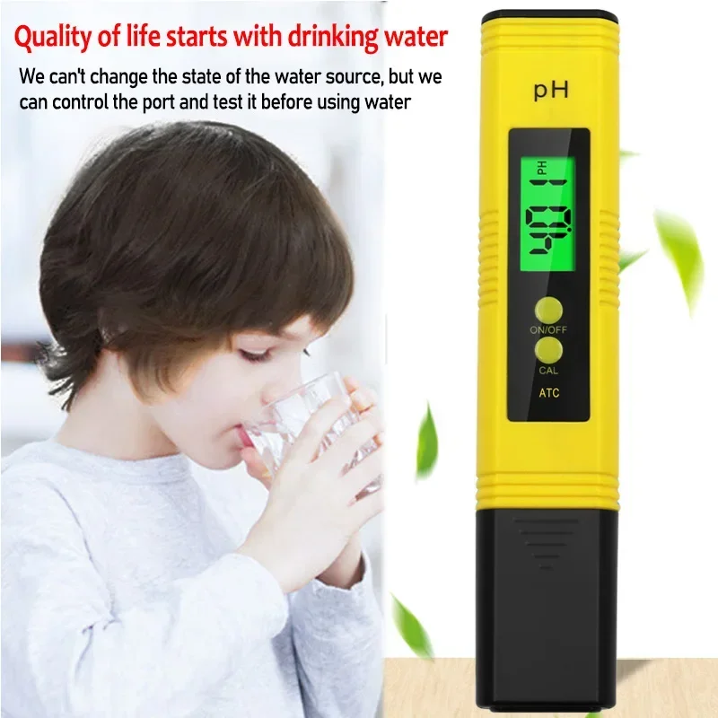 0.01 PH High Precision Water Quality Tester Digital LCD PH Meter Measuring Range PH Test Pen Suitable for Swimming Pool Aquarium