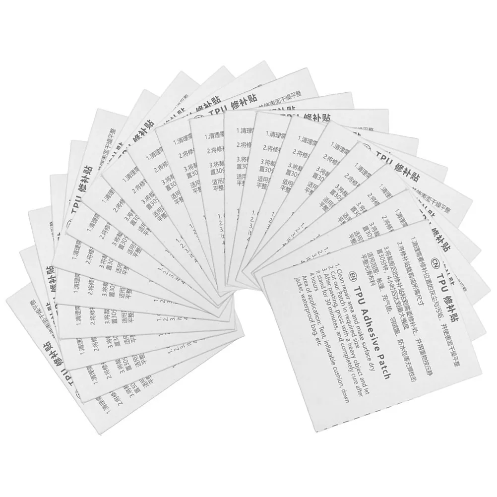 

20pcs Swim Ring Repair Tape TPU Patch Kit for Tent Umbrella Mattress Inflatable Items Sturdy Self Adhesive Waterproof Solution