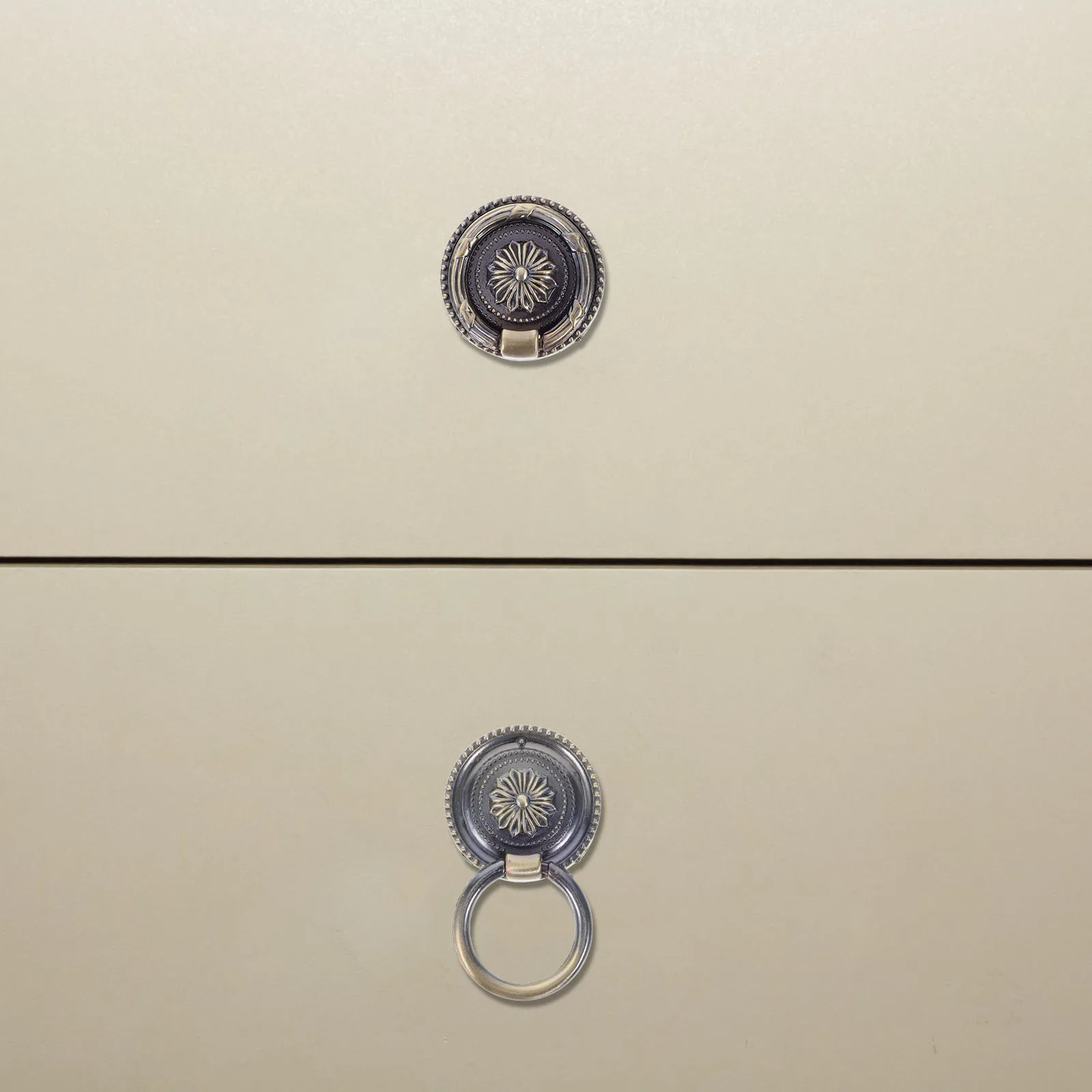 

Pulls Round Single Hole Ring Drawer Handles for Dresser Green Cabinets Drawers