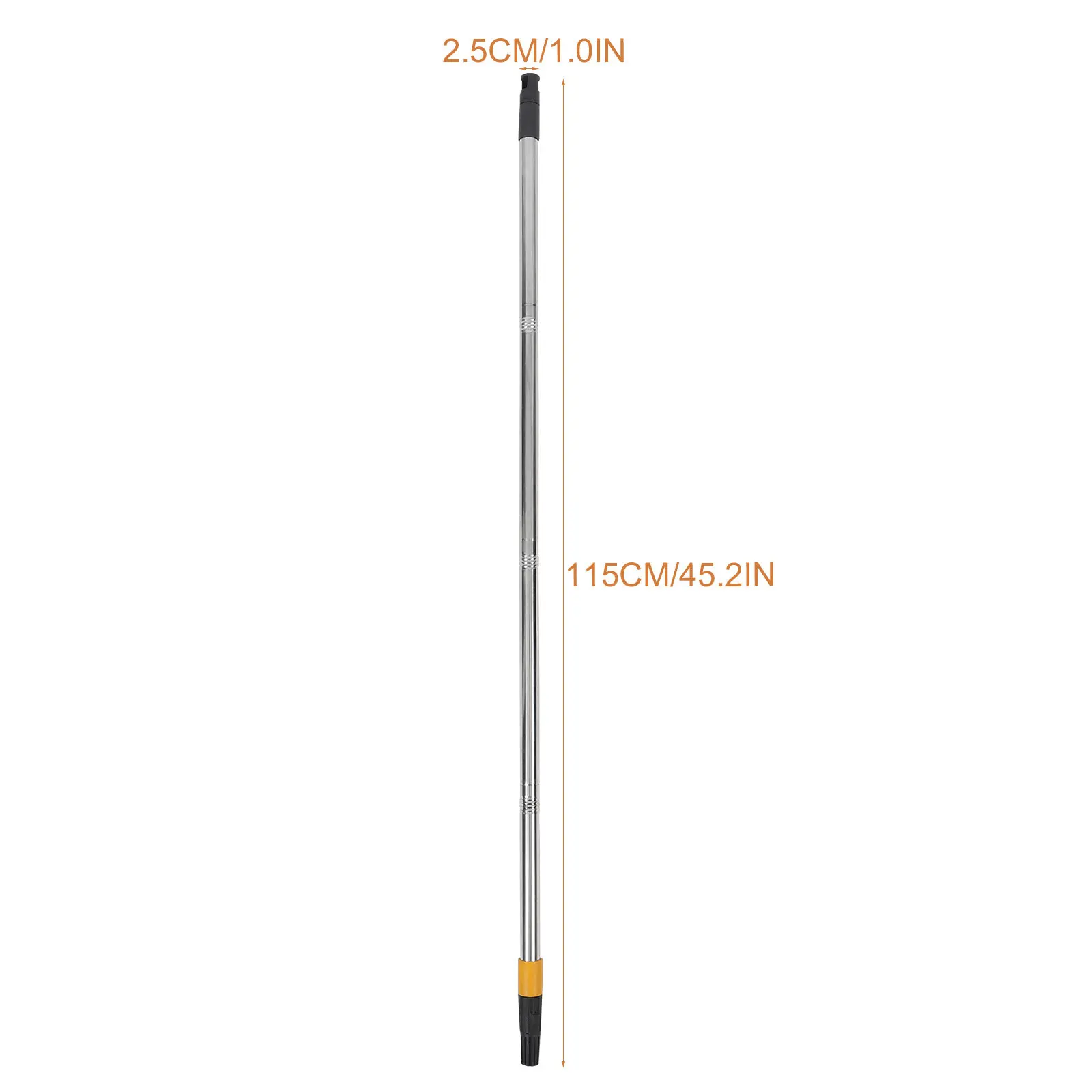 1Set Paint Roller Extension Poles Stainless Steel 4 Sections Adjustable Roller Brush Poles for Ceiling Painting