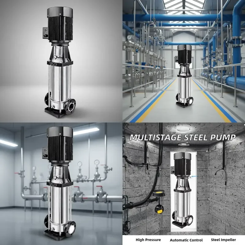 Stainless Steel Vertical Multistage Centrifugal Pump Variable Frequency Pipeline Circulation Pump for Clean Water OEM