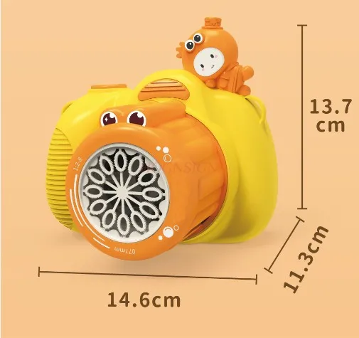 Fully automatic electric bubble blowing camera, children's handheld strap, music bubble machine toy