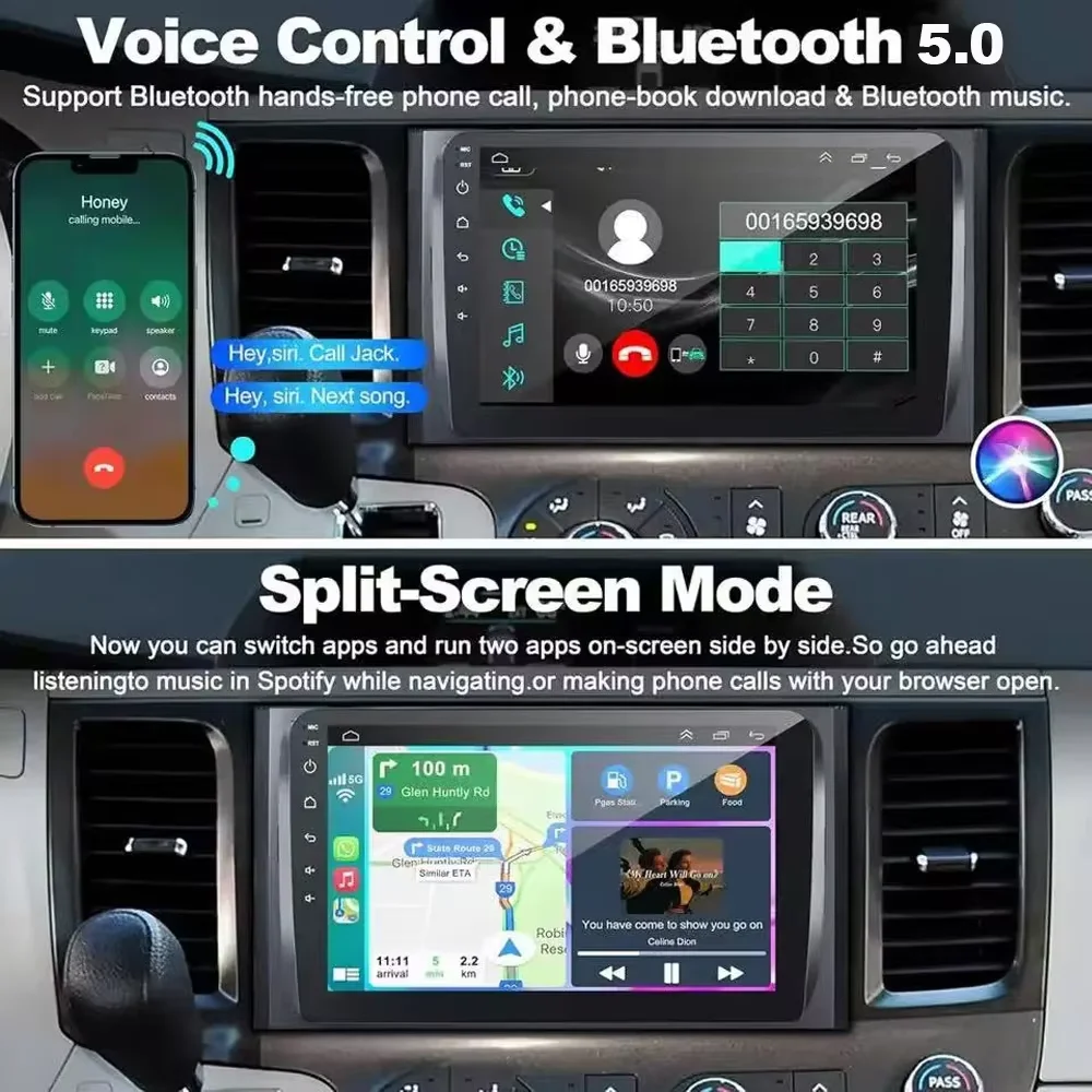 Android 14 Carplay Auto WIFI + 4G dla Hyundai Tucson 2004 2005 2006 2007 2008 2009 Radio samochodowe Multimedialny odtwarzacz wideo GPS Stereo BT