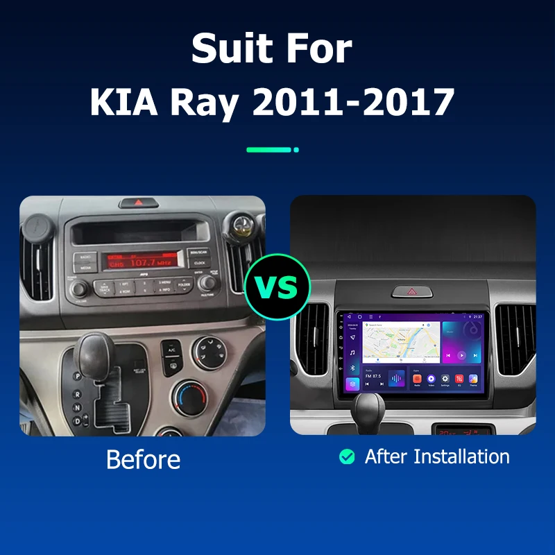 Android Car Radio GPS Navigation Multimedia Video Player Car Radio for KIA Ray 2011 2017 Stereo Tape Recorder Screen Head Unit