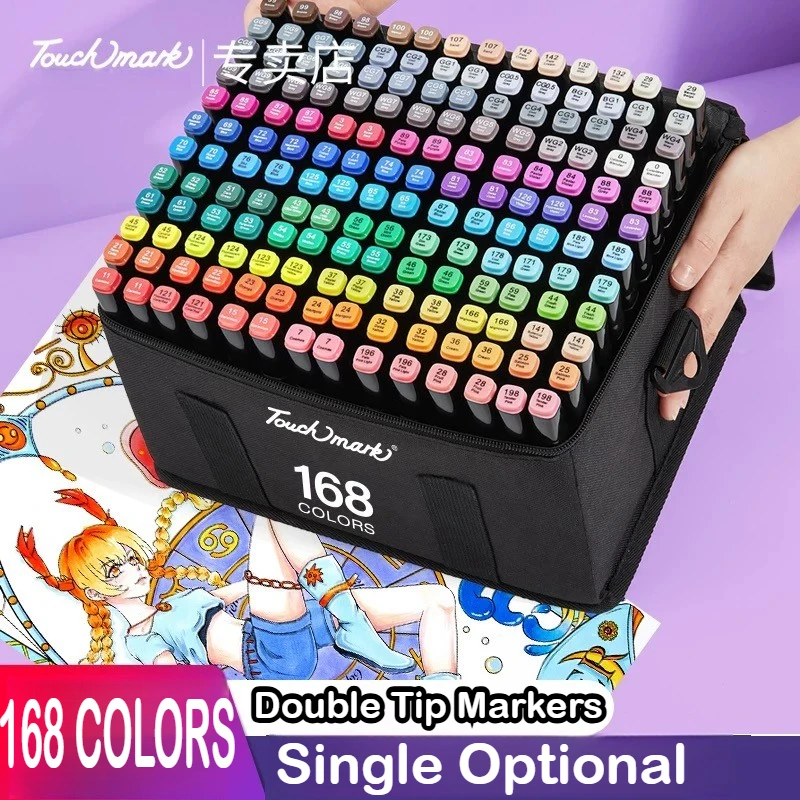 

1PC 168 Double Headed Oily Art Marker Pen Set for Draw Sketching Oily Tip Based Markers Graffiti Art School Supplies Stationery