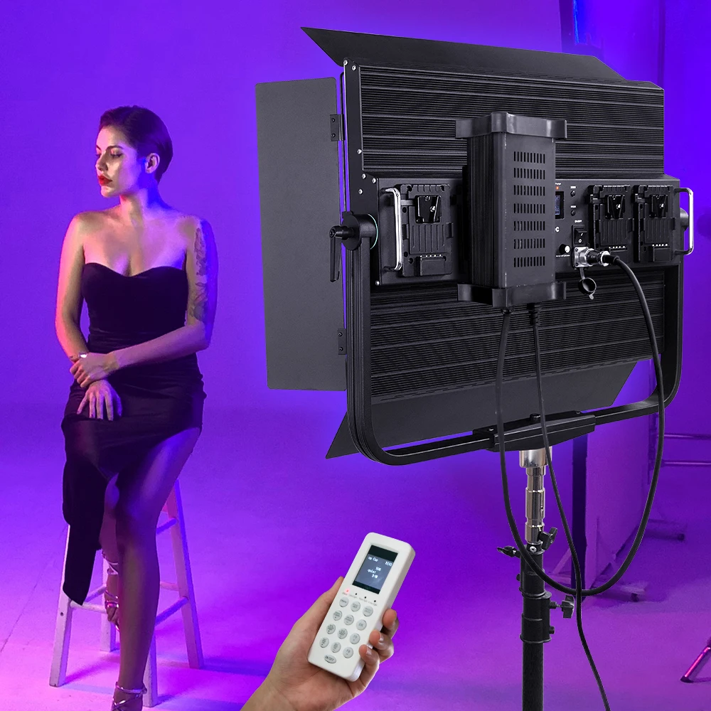 حار! لا يوجد تصميم مروحة 500 واط GL-5000C RGB المهنية استوديو الفيلم إنتاج الأفلام المحمولة Led الفيديو الضوئي لوحة إضاءة الفيديو