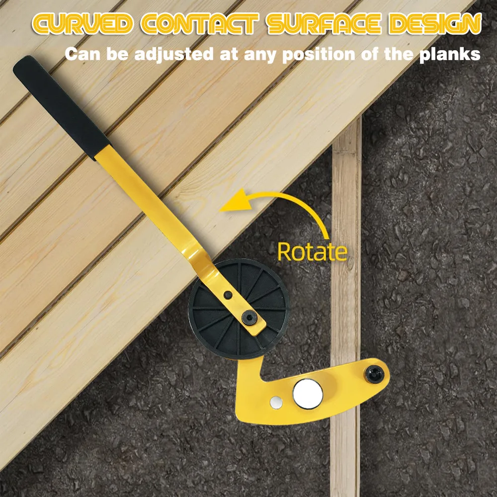 Deck Straightening Tool Easy Fast Fix for Deck Board Warping Multi Angle Alloy Steel Deck Board Bender for Woodworking