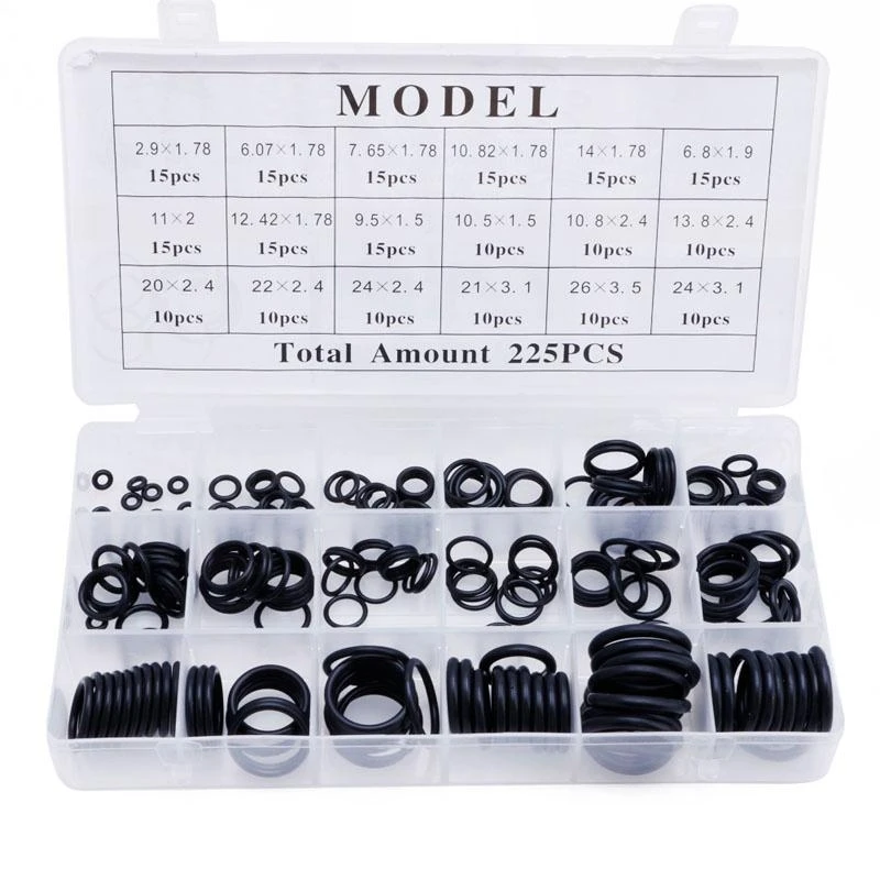New 225x Seal O-ring R22 R134a Air Conditioning O-Ring Rubber Washer Assortment
