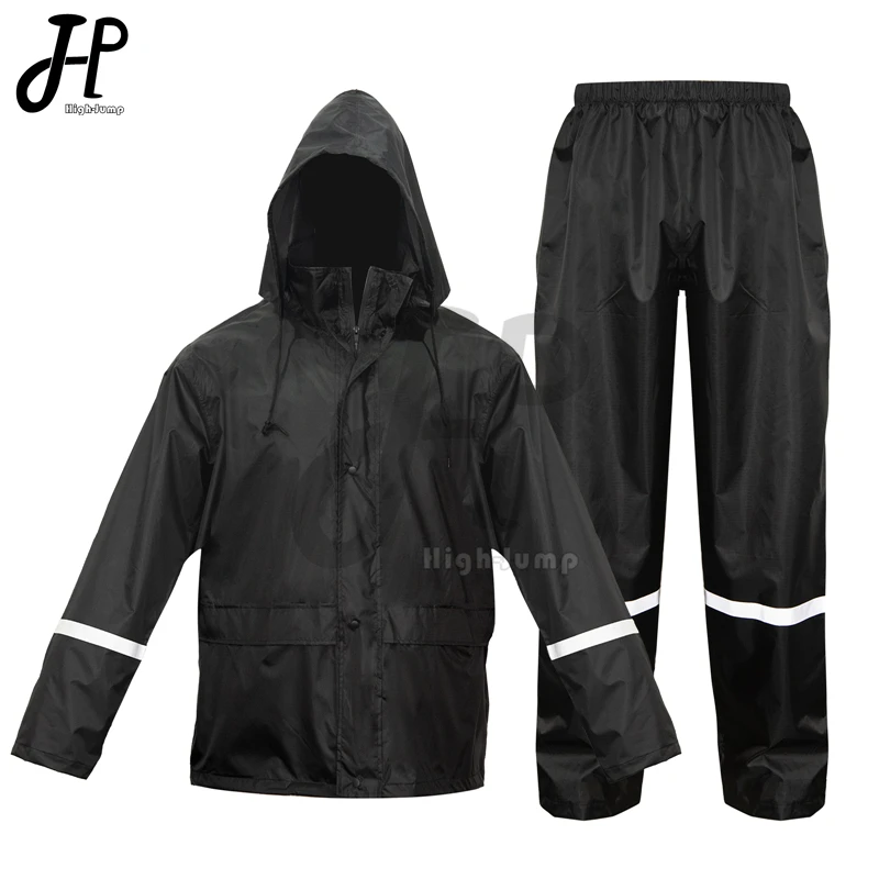 Lightweight Raincoats Durable 210T Polyester Waterproof Rainwear Hiking Fishing Motorcycle Impermeable Rain Poncho Jacket Pants