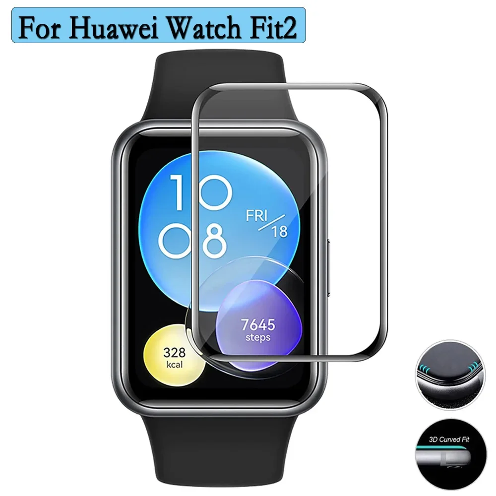 1/3/5pcs 3D Protector Film For Huawei Watch Fit2 Screen Curved Protectors Soft Glass For Huawei Watch Fit2 Watch Accessorie