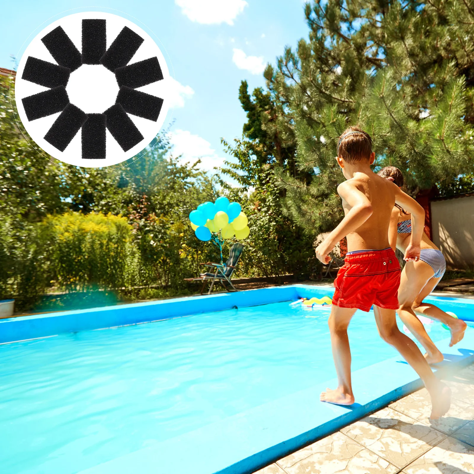 

1Set Swimming Pool Cleaning Sponge Replacement for Hose Tail Scrubber High Density Filter Element Easy Replace Pool Accessories