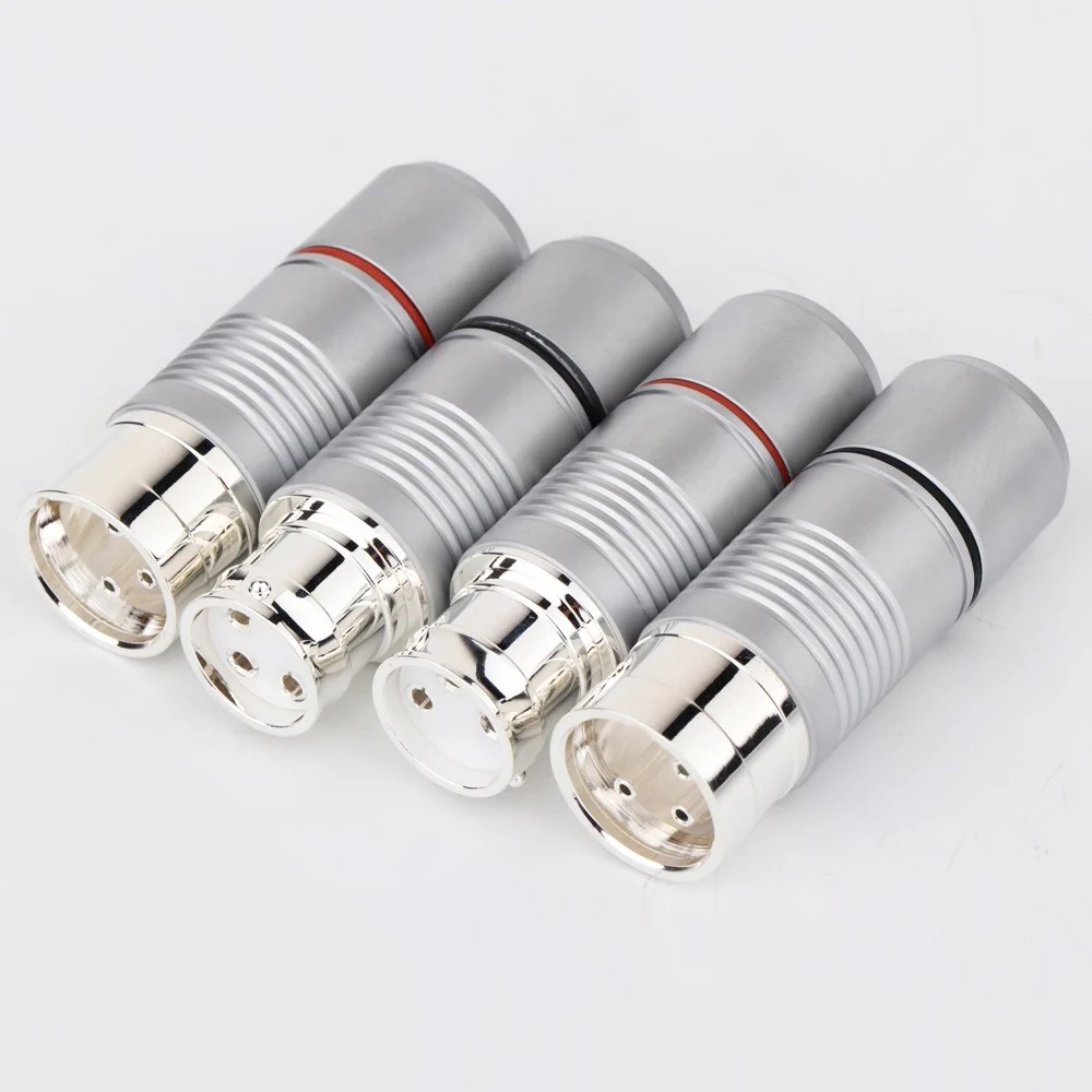 Voodoo Hi-End Silver plated Male Female XLR Connector Audio XLR Balance Plug Connector for hifi RCA Plug