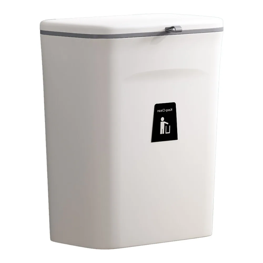 Poubelle WC murale nouvelle avec couvercle, sans perçage, étroite, spéciale pour toilettes suspendues domestiques