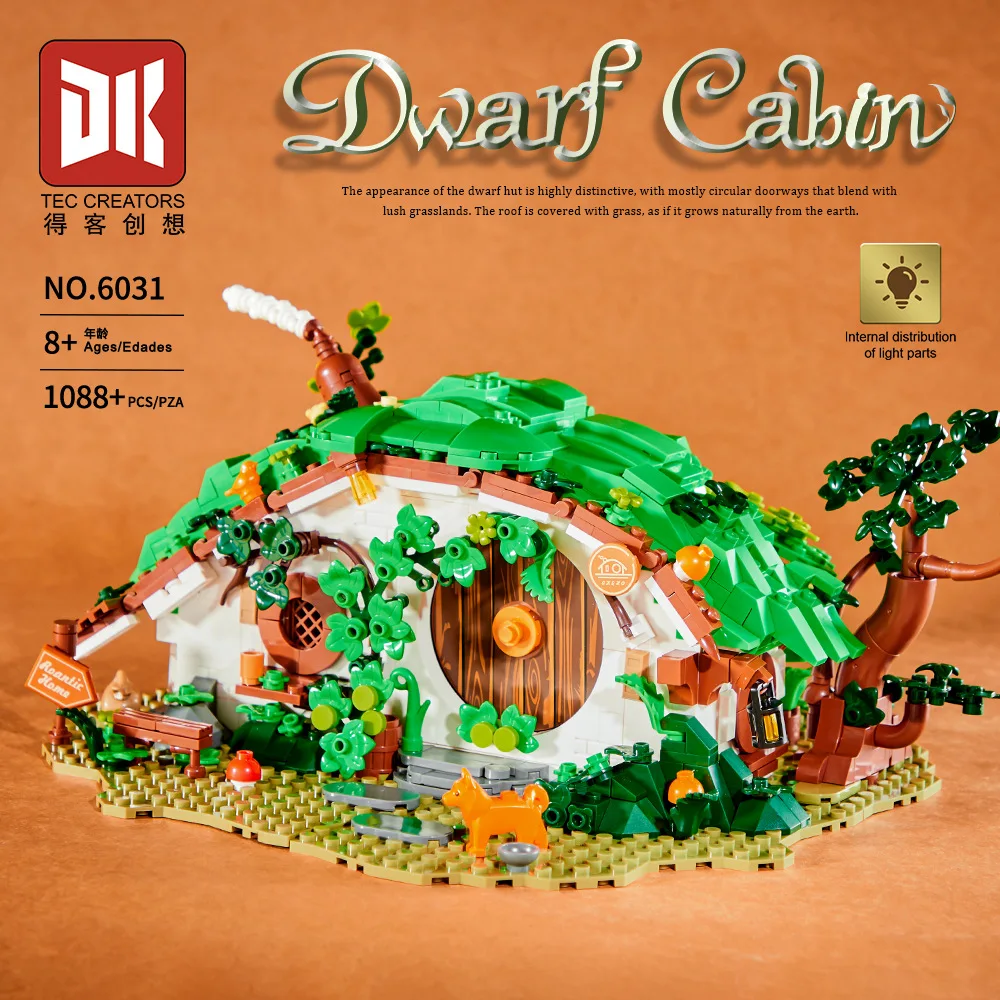 

New DK6031 1088pcs MOC The Dwarf's Home Construction Building Blocks Bricks Model Assembling Toys for Children Birthday Gift Set