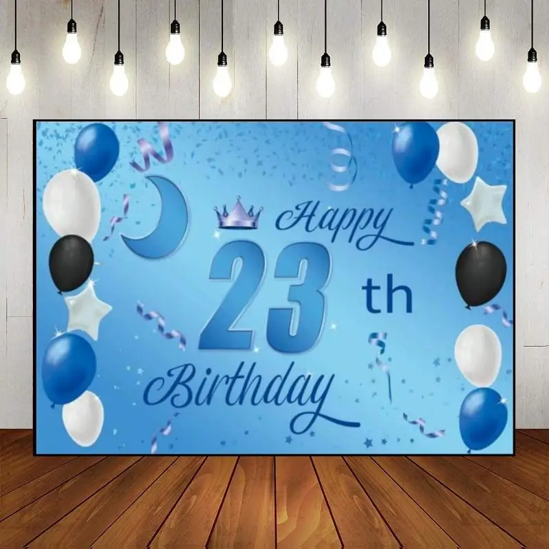 Happy 21/22/23/24/25th Birthday Cake Stand Princess Background Baptism Backdrop Sweet Newborn Photography Props Boy Hotwheels