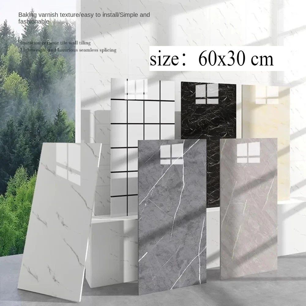 10/30 pieces of self-adhesive marble tiles stickers 30cmx60cm tiles floor stickers PVC tiles kitchen bathroom wall stickers