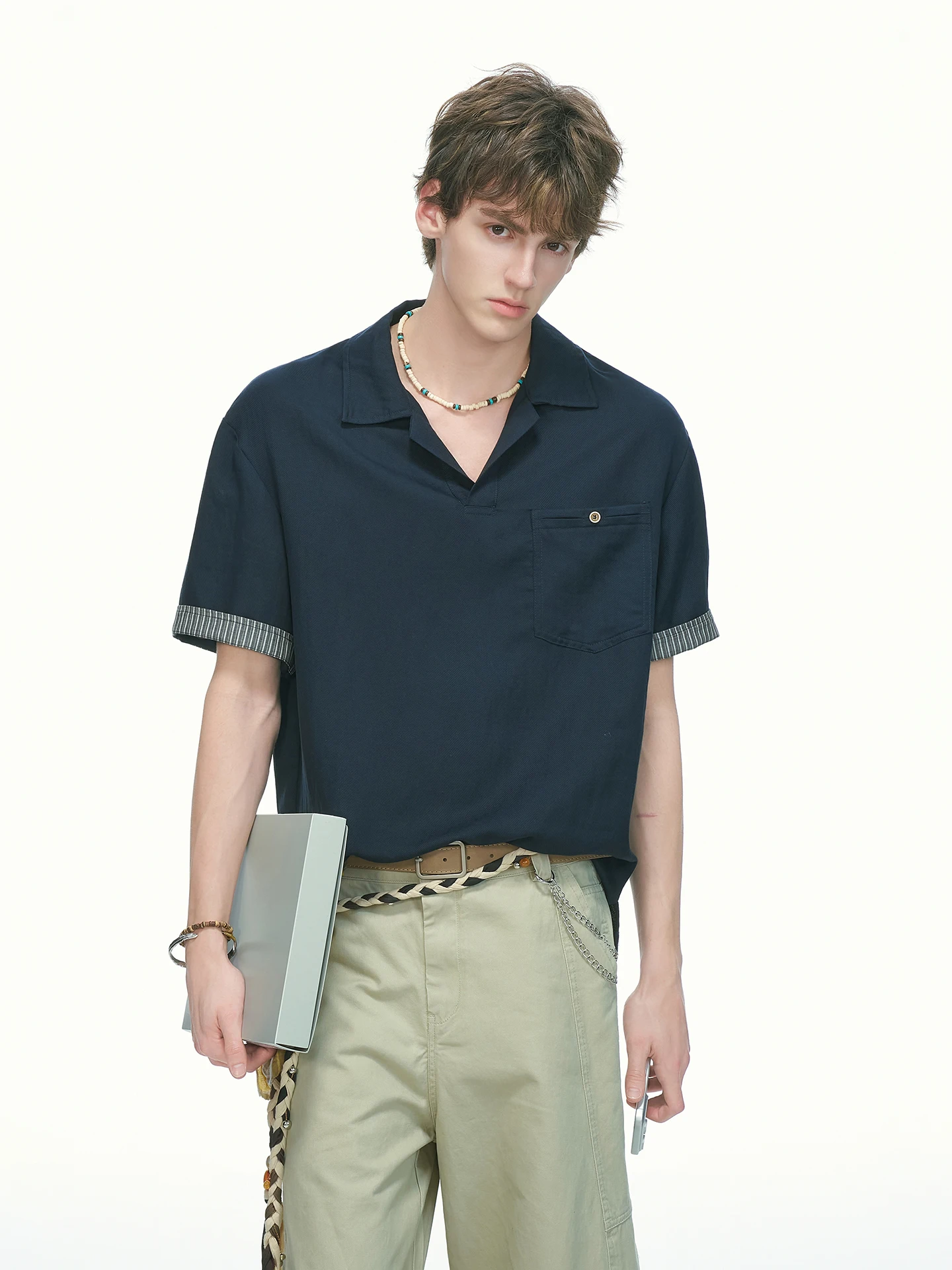 Dream Made Men's Short Sleeve Shirt Linen  Summer Cuban Collar Breathable Comfortable Casual Fashion Commute Style