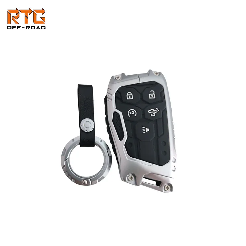 RTG Zinc alloy Car Key Shell Cover Key Case 5 Buttons for Chevrolet Silverado 1500 ZR2