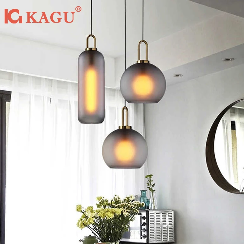 

Modern Glass Ball Pendant Light - Nordic Single Hanging Lamp for Restaurant Bar & Bedroom Luxury Chandelier