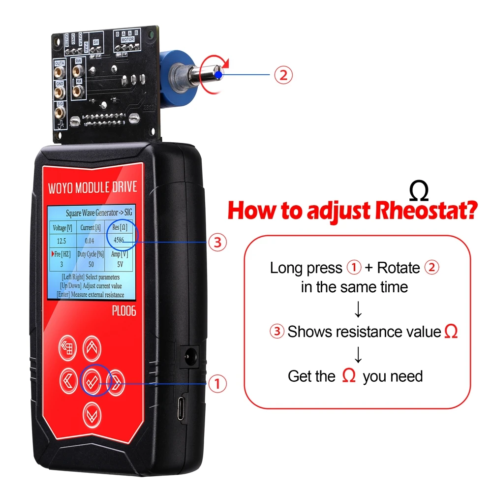 YAO WOYO PL006 New Automobile Ignition Coil Test Injector Solenoid Valve Stepper Motor Tester Fault Detect Drive Simulator