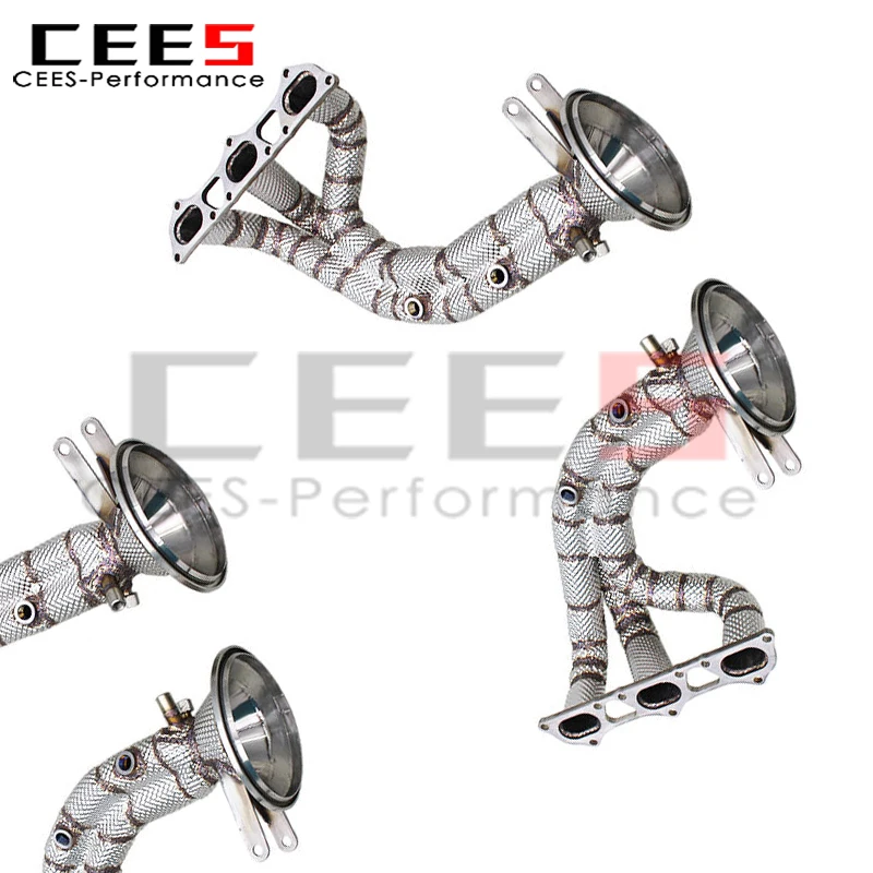 

Cees для Porsche 911 992 GT3 4.0L 2017-2023 гг., коллектор выхлопного коллектора, труба из нержавеющей стали, тюнинговая выхлопная система автомобиля с теплоизоляцией