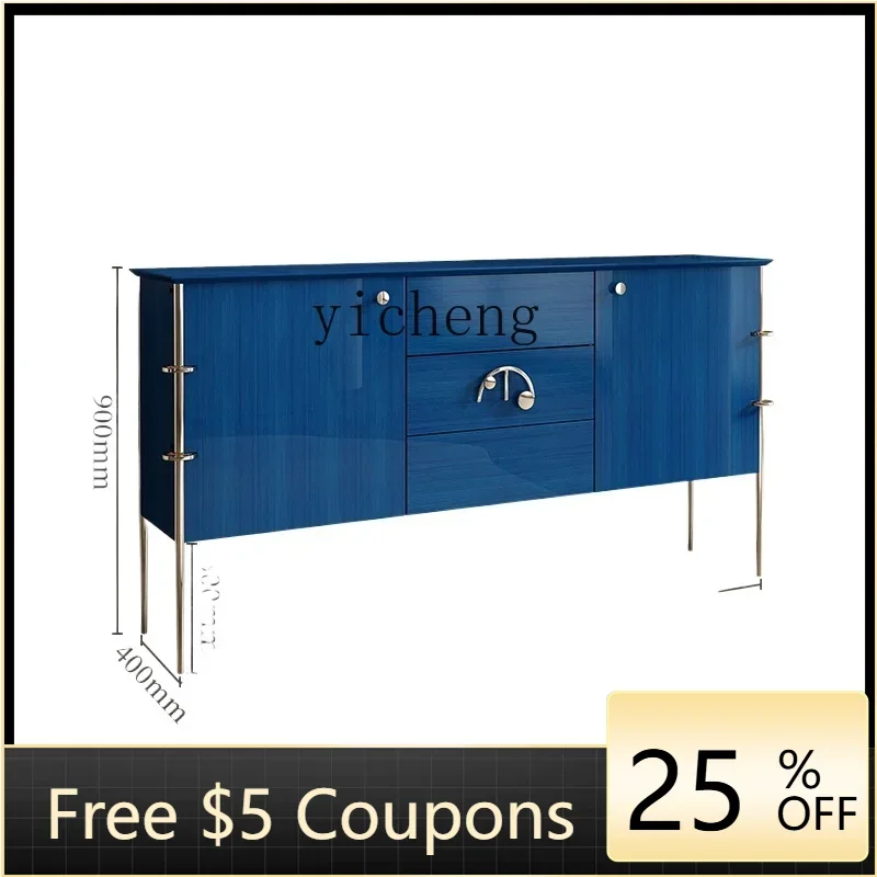 

ZZTQH solid wood dining side cabinet tea cabinet light luxury dining room locker villa living room new Chinese-style