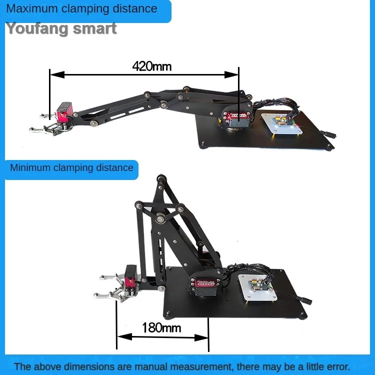 ذراع روبوت مع مخلب مناور معدني ، قاعدة دوارة مؤازرة لاردوينو ، مجموعة تصنعها بنفسك ، UNO ، ESP32 ، STM32 ، ذراع روبوت قابل للبرمجة ، 4 DOF