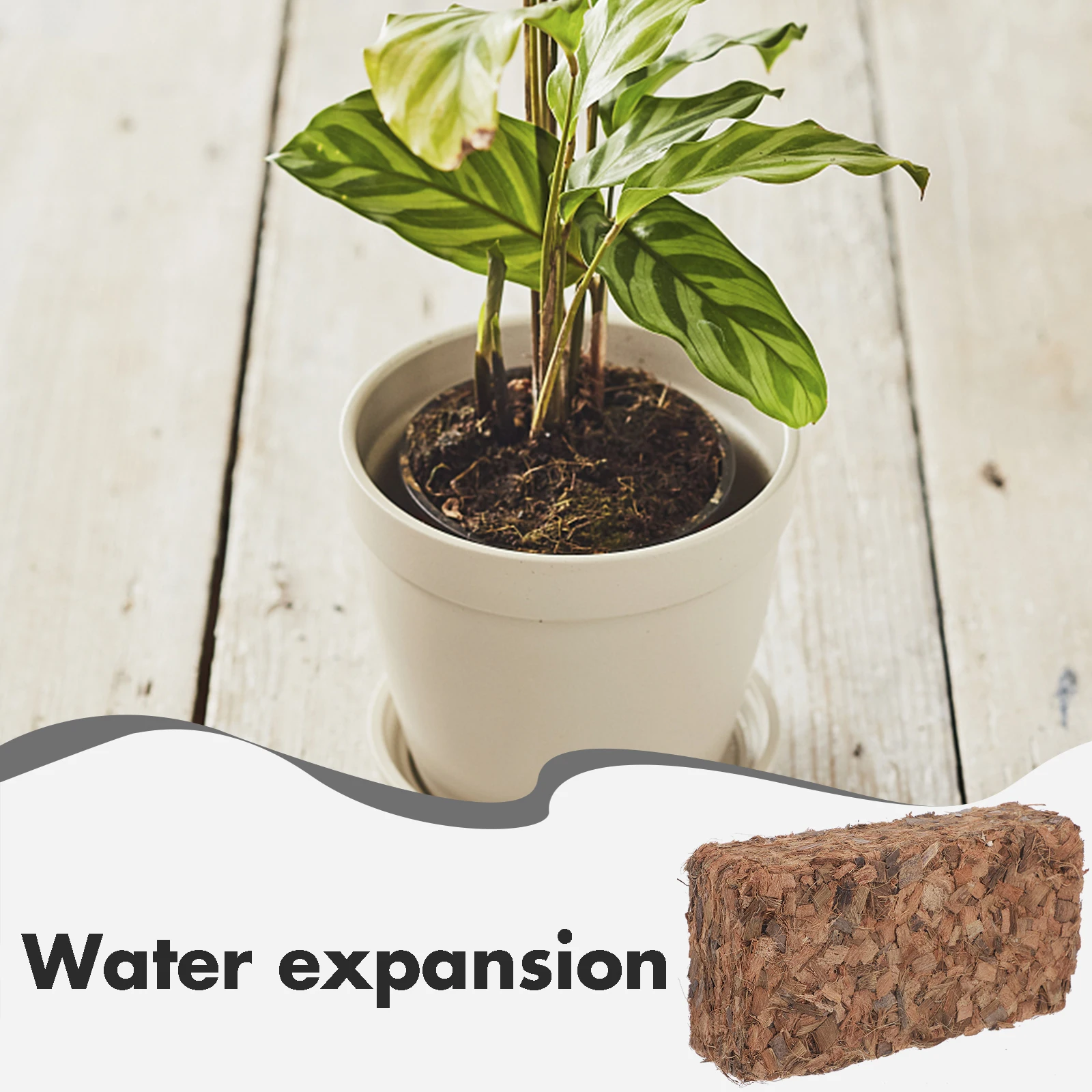 

1 Bag Coconut Coir Nutrient Block Soilless Cultivation Coconut Shell Block For Seedling Starter Garden Hydroponics Growing Moss