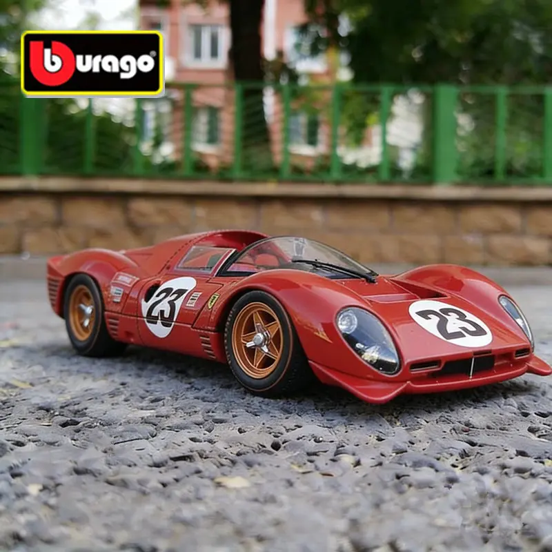 

Масштабная модель спортивного автомобиля Ferrari 330 P4 Daytona 1967 из сплава, 1:24, литая металлическая гоночная машинка, имитационная модель, детская игрушка, подарок