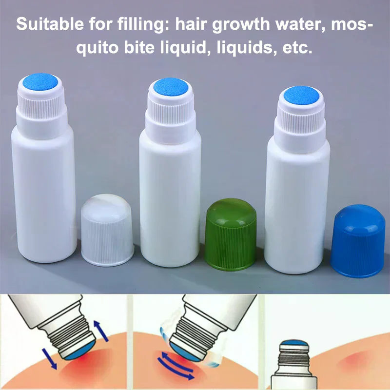 50 ml Leere Fleck Flasche Flüssigkeit Applikator Schwamm Kopf Schmerzen Flüssigkeit Flasche Für Daub Füllung Liniment Medizin Antipruritic