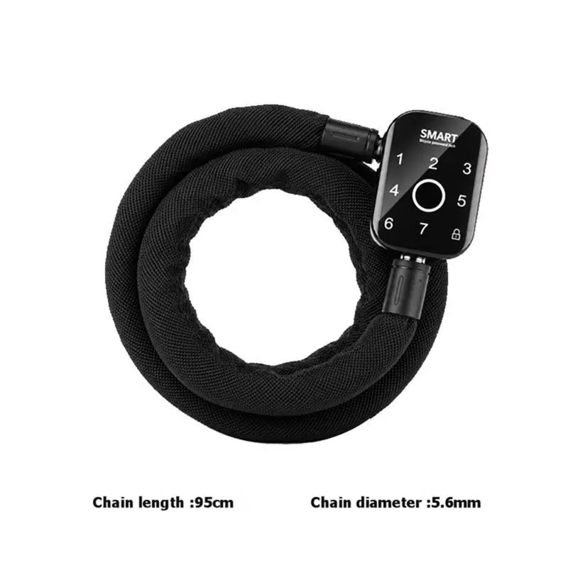 AB42-Smart Fingerprint Chain Lock Anti Theft Electric Battery Car Fingerprint Lock For Bicycle Motorcycle