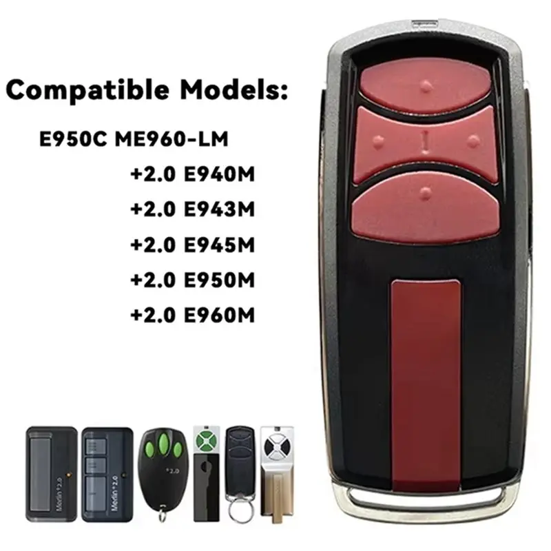 B24B For ME960-LM 4 Buttons Garage Door Remote Controller 3PCS 433.30Mhz 433.92Mhz 434.54Mhz Garage Door Opener