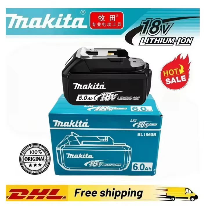 🔋 Batterie Makita 18V 6Ah 100% originale BL1820B, batterie lithium-ion rechargeable pour outils électriques Makita 18V, remplace la batterie 🚀