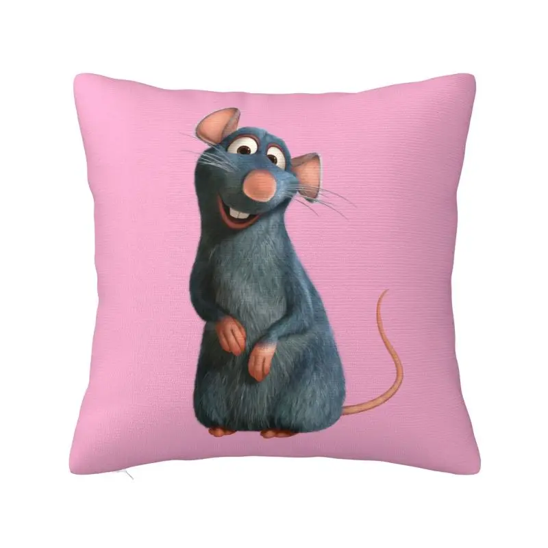 

Funny Ratatouille Remy Meme Throw Pillow Case 40*40cm Decor Home Cushion Cover Square Polyester Pillowcase Double-sided Printing