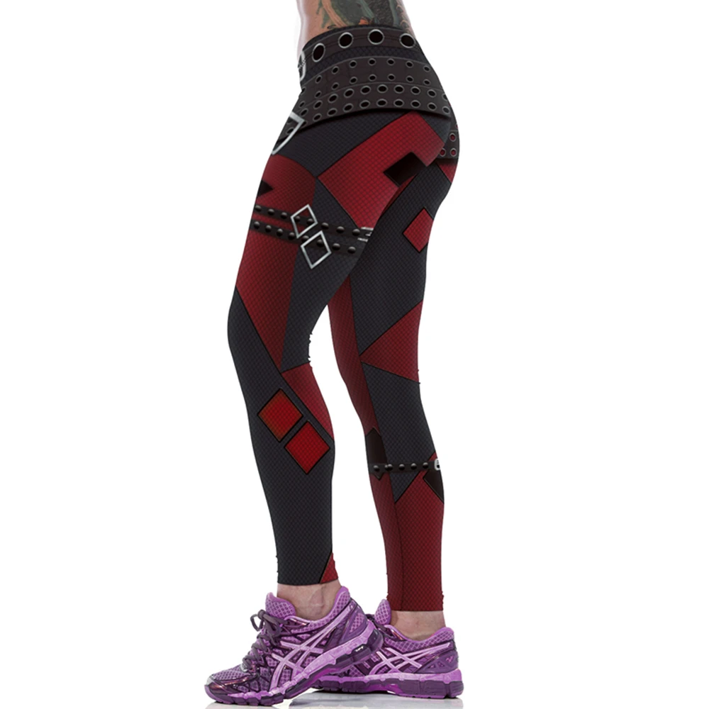 Women Sport Leggings Cosplay Joker Printed Workout Leggings High Waist Sport Pant Slim Running Trousers Gym Fitness Tights Femme