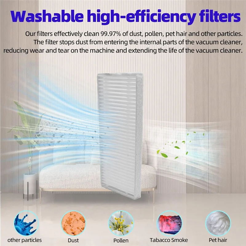 

ABVT-For Xiebro HR101 Robot Vacuum Cleaner Main Side Brush Hepa Filter Mop Cloth Dust Bags Replacement Parts Accessories Kit