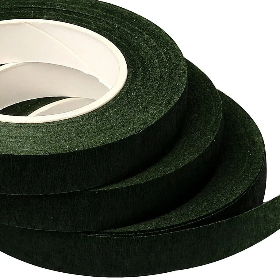 12 Pcs Floral Tape Florist Stem Wrap Green Tape for Bouquet Flowers and Crafts MakingJAS