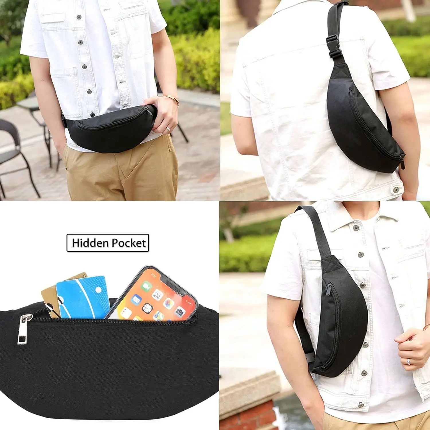 

1 Pc Waist Bag, Bumbags for Ladies, Bumbag, Bumbags for Men, Fashion Waist Pack Bumbag for Men Lightweight Waterproof Waist Bag