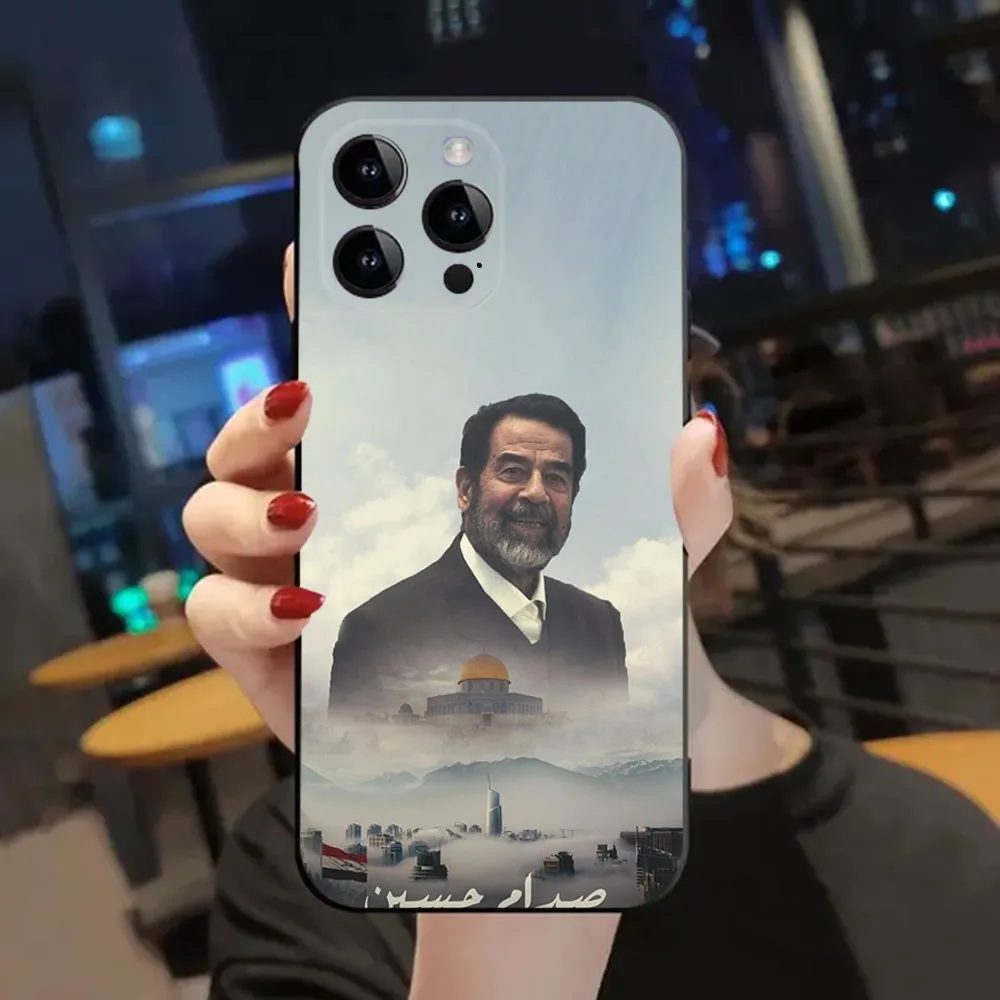 S-Saddam Hussein Iraq Arabic  Phone Case For Apple iPhone 15,14,13,12,11,XS,XR,X,8,7,Pro,Max,Plus,mini Silicone Black Cover