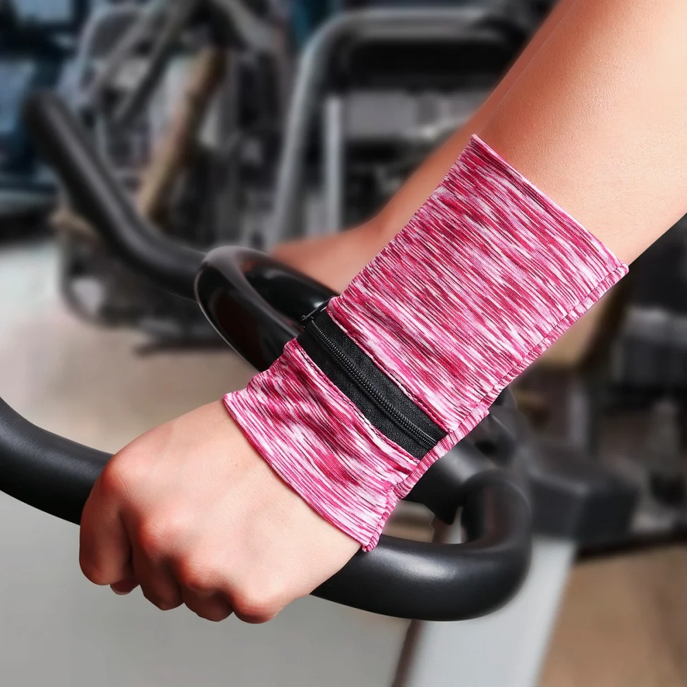 1PC Zipper Running Bags Lightweight Wrist Wallet Pouch for Phone Key Card Sweatband Gym Fitness Sports Cycling Wristband Arm Bag