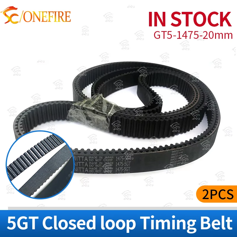 1475-5GT-20mm Rubber closed loop timing Lenght 1475mm belt Width 20MM wear resistant for Diy Kossel RepRap