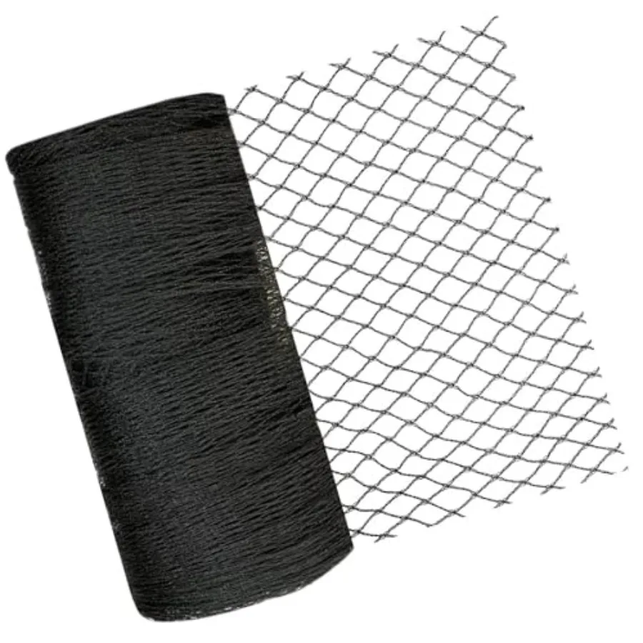 

Bird Netting for Garden 25x100 Ft, 1 Inch Mesh Heavy Duty Polyethylene UV Resistant Black Outdoor Protection Against Birds, Squ