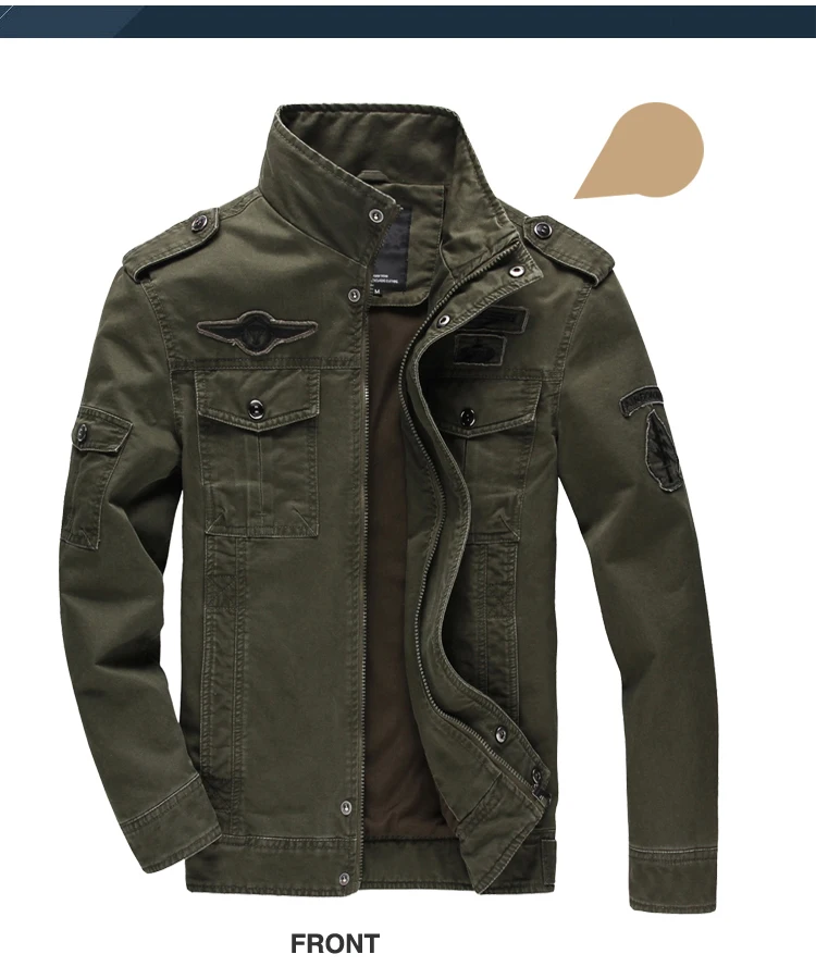 New 2026 Casual Army Military Jacket Men Plus Size M-6XL Jaqueta