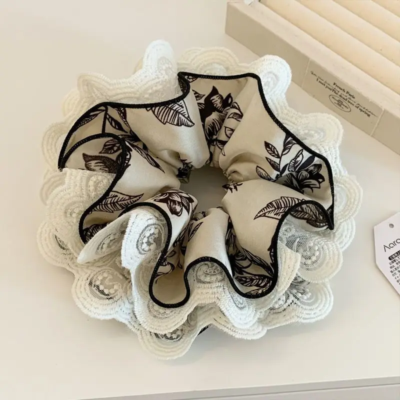 Sweet Lace Headband For Girls Ponytail Holder Hair Rings Not Hurt Hair Traceless Hair Ropes for Girls Hair Accessories Headband