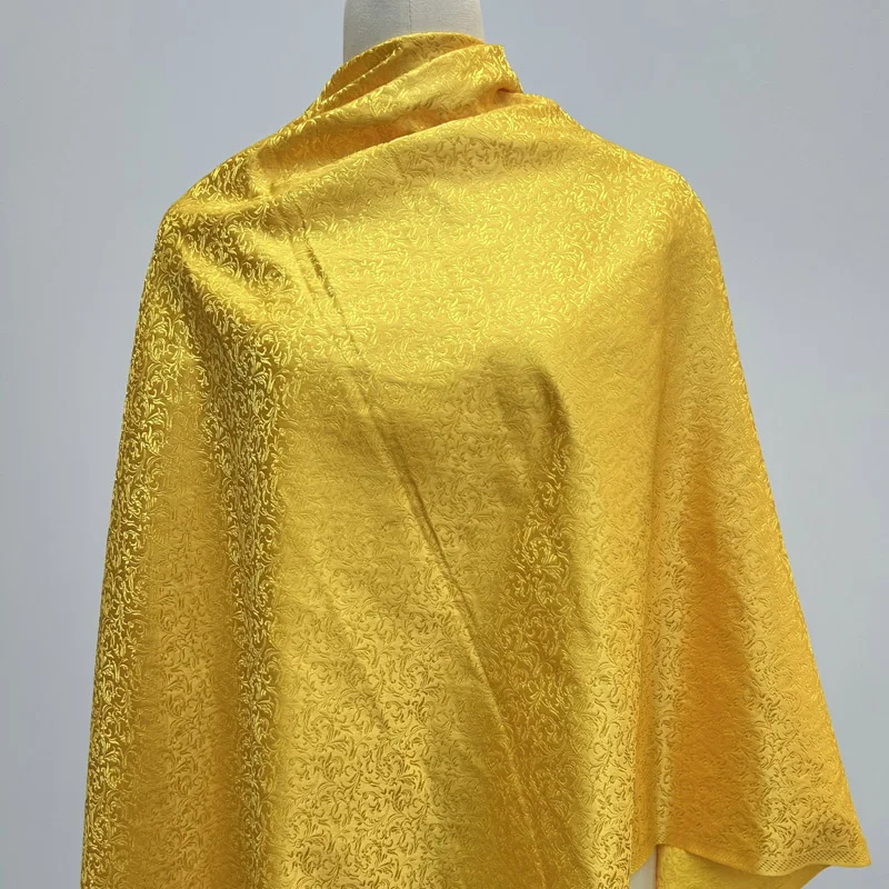 

Pre-Cut Golden Jacquard Satin Brocade, High-Quality Luxury Damask Fabric for Dress Skirt Jacket Cushion Home Decor DIY Projects